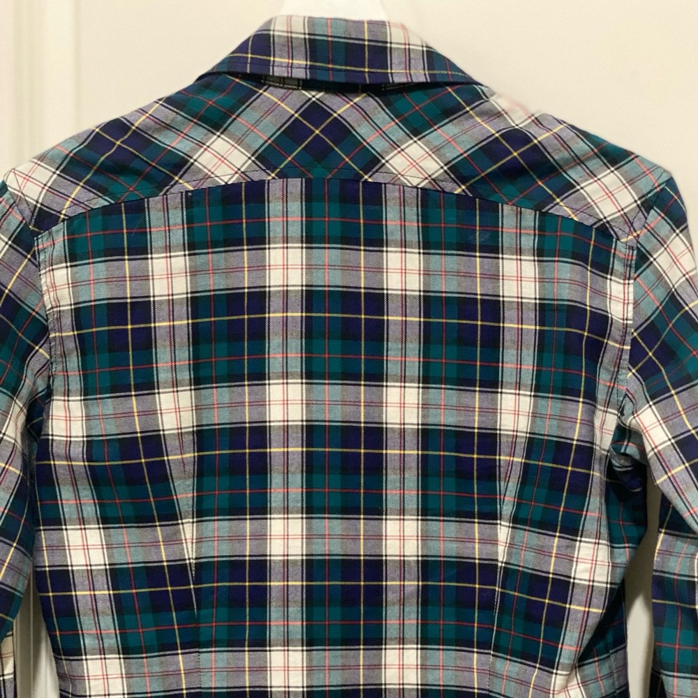 Plaid Ruffle Front Button Down Top Purchased At I… - image 7